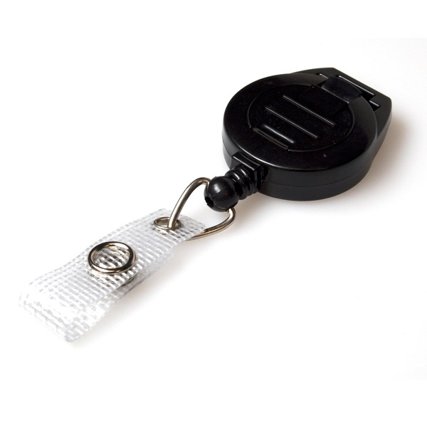 Bilde av Svart snelle for ID-kort til lanyard med stropp. 60270209