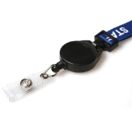 Bilde av Svart snelle for ID-kort til lanyard med stropp. 60270209