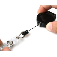 Bilde av Svart snelle for ID-kort til lanyard med stropp. 60270209