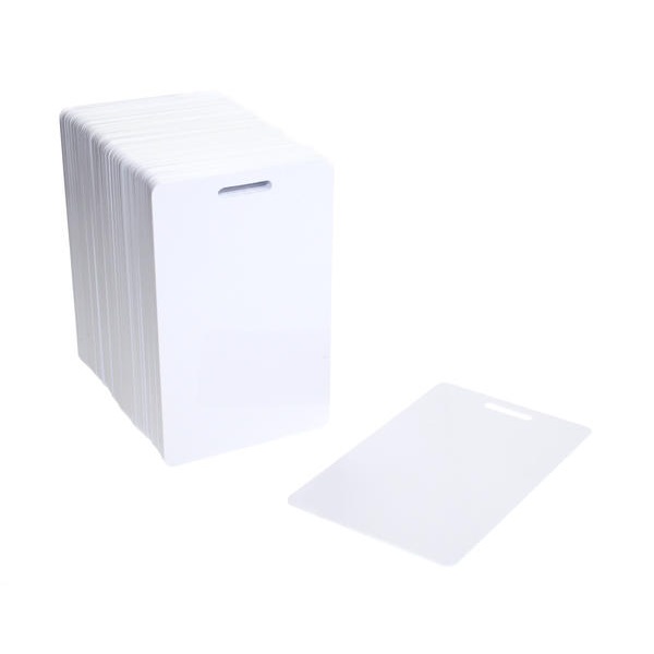 Picture of Blank white cards with slot punched portrait. 70102025