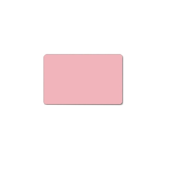 Billede af Blanke pink / lyserøde gennemfarvet plastkort - CR80. 70102063