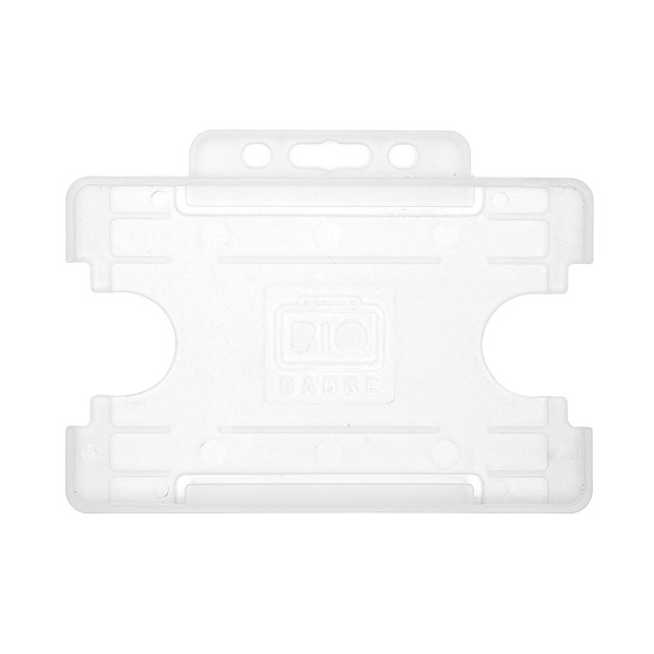 Picture of Bio badge Cardholder/carrying face open plastic frosted/clear (horizontal/landscape). 60270450