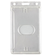Billede af Kortholder / bæreetui hård plast med lås klar / transparent / glasklar (lodret / vertikal / portrait). 60270289