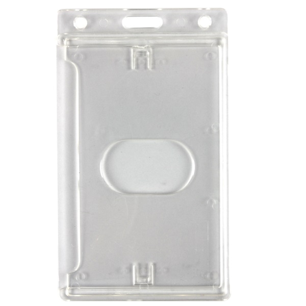 Billede af Kortholder / bæreetui hård plast med lås klar / transparent / glasklar (lodret / vertikal / portrait). 60270289