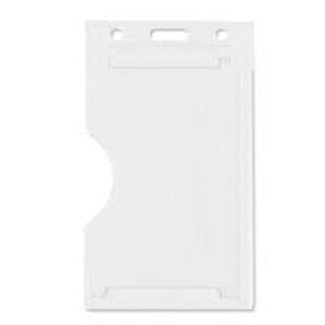 Picture of Cardholder/carrying badge face open plastic white (vertical/portrait). 60270114vud