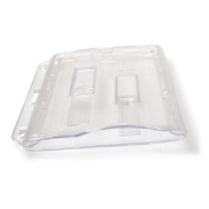 Picture of Cardholder / carrying case rigid plastic Double Slider Bar with lock clear (horizontal / landscape) for 2 cards. 60270270