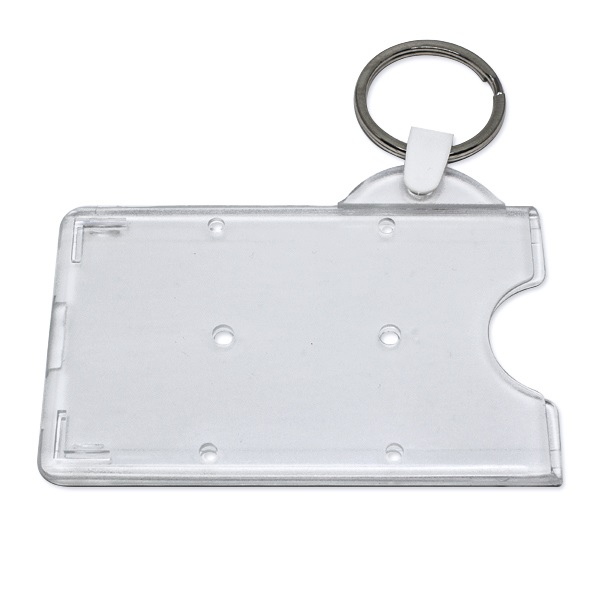 Picture of Card holder / carrying case rigid plastic with key ring attachment (horizontal / landscape). 60270228