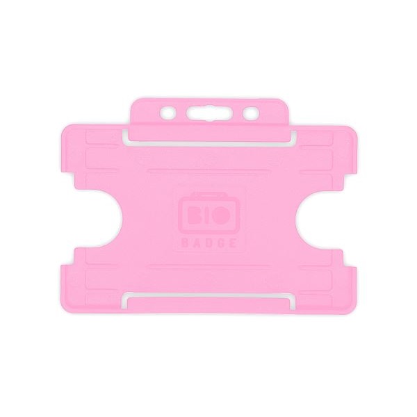 Picture of Bio badge Cardholder/carrying face open plastic pink (horizontal/landscape). 60270459
