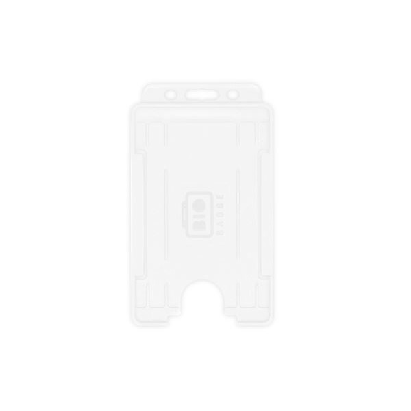 Picture of Bio badge Cardholder/carrying face open plastic white (horizontal/landscape). 60270472