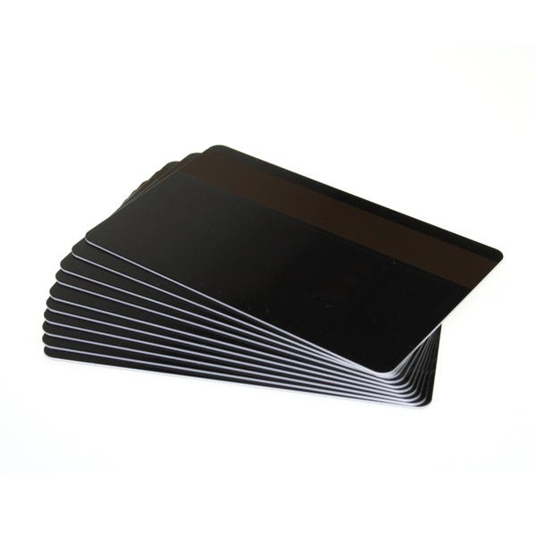 Billede af Blanke sorte plastkort med magnet HICO - IS0-7811-6 (CR80). 70102066