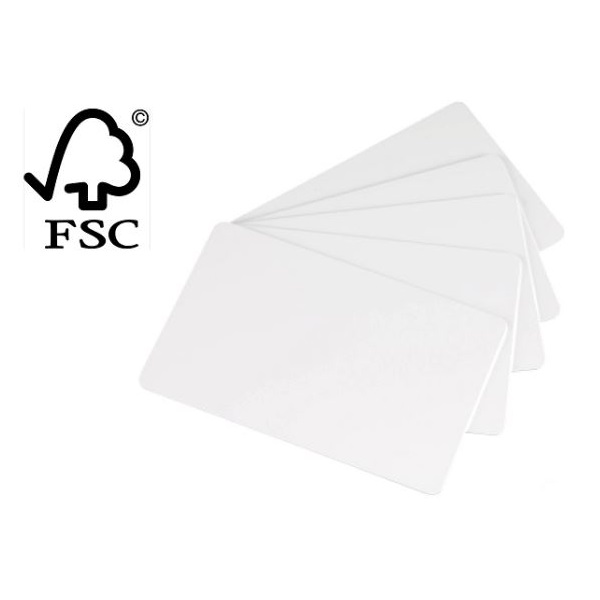 Billede af Papirkort blanke hvide - CR80 - 0,76 mm / 760 micron / 30 mil. 70102118