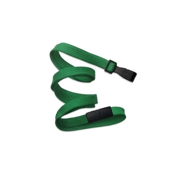 Picture of Green lanyard / Keyhanger 10 mm with plastic J clip - nylon. 60270506vud