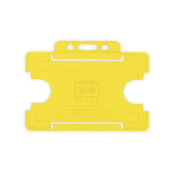 Picture of Bio badge Cardholder/carrying face open plastic yellow (horizontal/landscape). 60270457