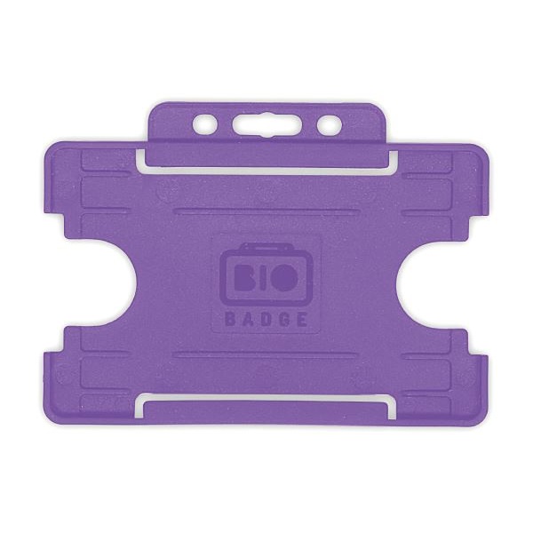 Picture of Bio badge Cardholder/carrying face open plastic purple (horizontal/landscape). 60270454