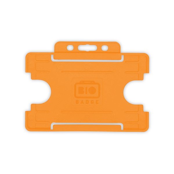 Picture of Bio badge Cardholder/carrying face open plastic orange (horizontal/landscape). 60270453