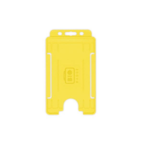 Picture of Bio badge Cardholder/carrying face open plastic yellow (vertical/portrait). 60270477