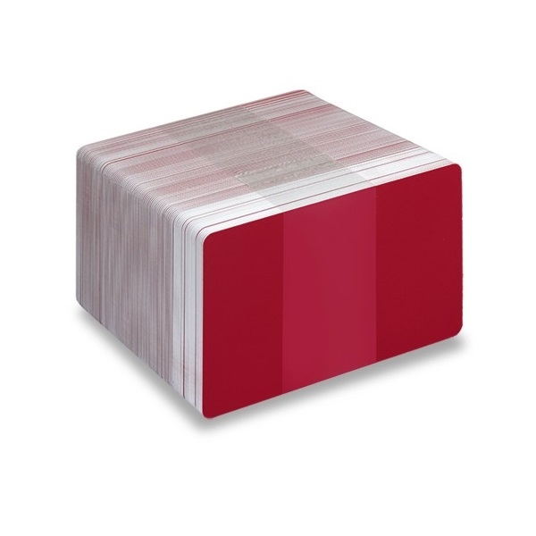 Picture of Blank red cards - CR80 (WHITE CORE). 70102092vud