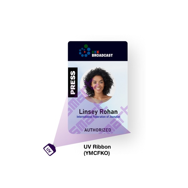 Billede af Smart-21/Smart-31S/Smart-31D/Smart-51S/Smart-51D UV 4-farve farvebånd (YMCKO) - 200 print. Smart 55659380 / 659380 SS-IDDC-P-YMCFKO.