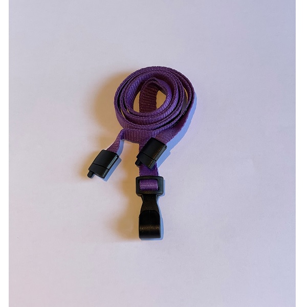 Picture of Purple lanyard / Keyhanger 10 mm with plastic J clip - polyester. 60270544_1