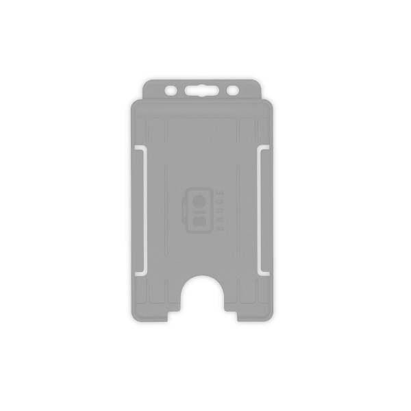 Picture of Gray bio badge Cardholder/carrying face open plastic (vertical/portrait). 60270461
