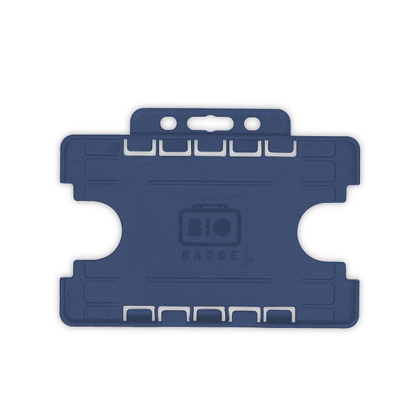Picture of Blue 2 sided/2 cards Bio Cardholder/carrying open face plastic (horizontal/landscape). 60270488
