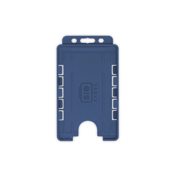 Picture of Blue 2 sided/2 cards Bio Cardholder/carrying open face plastic (vertical/portrait). 60270498