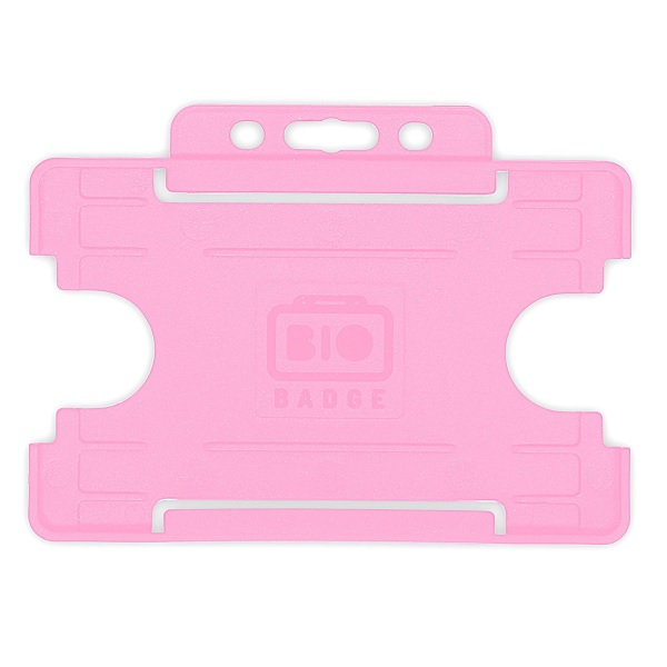 Picture of Bio badge Cardholder/carrying face open plastic pink (horizontal/landscape). 60270459