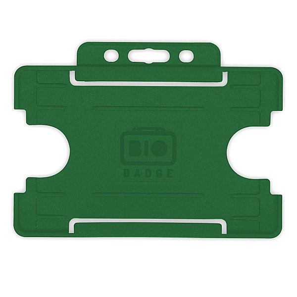 Picture of Bio badge Cardholder/carrying face open plastic green (horizontal/landscape). 60270456