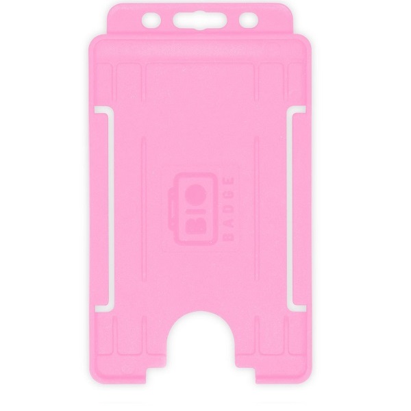 Picture of Bio badge Cardholder/carrying face open plastic pink (vertical/portrait). 60270479