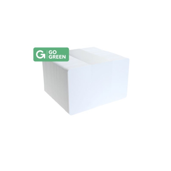 Billede af Hvide blanke berøringsfrie chip Prox RFID EM 4200 125 kHz (proximity) plastkort lavet af 85% genbrugsplast - CR80. 70102370