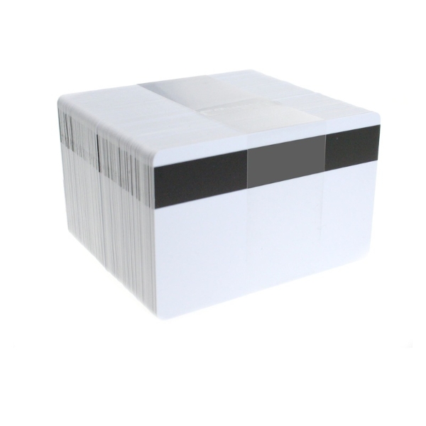 Bild von Leere MIFARE DESFIRE® 4K EV3 weiße mit HiCo-Magnetstreifen CR80-Karten. 70102054EV3K4HICO