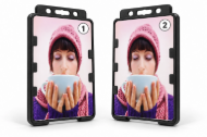 Bilde av 2 sided/2 cards Bio Cardholder/carrying open face plastic black (vertical/portrait). 60270491 (DE,SE,NO,FI,RO,PL)
