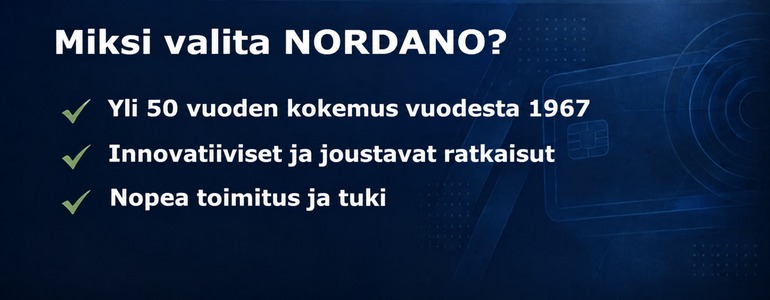 Miksi valita NORDANO – yli 50 vuoden kokemus vuodesta 1967, innovatiiviset ja joustavat ratkaisut, nopea toimitus ja tuki